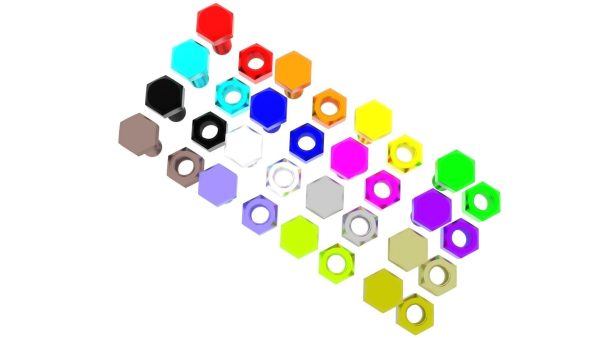 Colored Bolts and Nuts Set