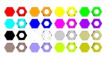 Colored Bolts and Nuts Set
