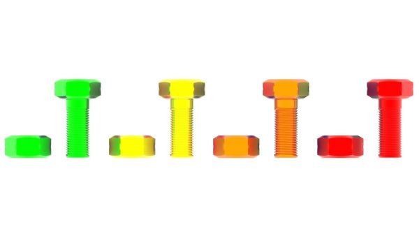 Colored Bolts and Nuts Set