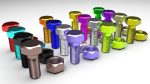 Colored Bolts and Nuts Set
