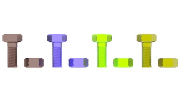 Colored Bolts and Nuts Set