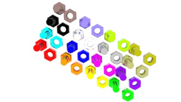 Colored Bolts and Nuts Set