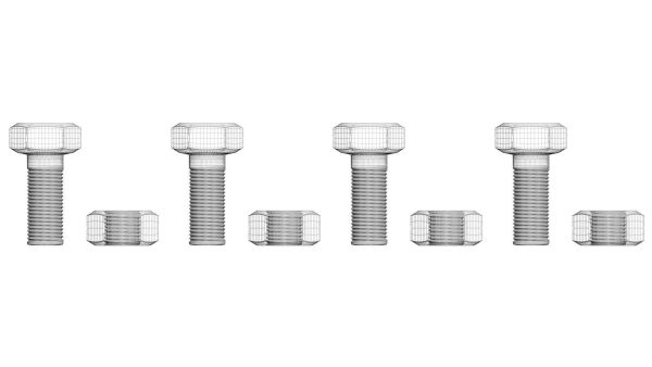 Colored Bolts and Nuts Set
