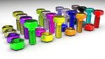 Colored Bolts and Nuts Set