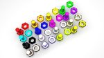 Colored Bolts and Nuts Set