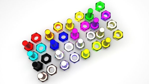 Colored Bolts and Nuts Set