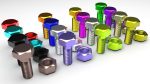 Colored Bolts and Nuts Set