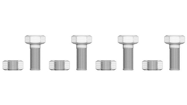 Colored Bolts and Nuts Set