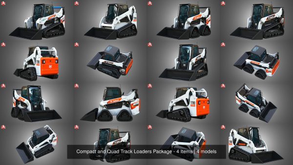 Compact and Quad Track Loaders Package - 4 Items