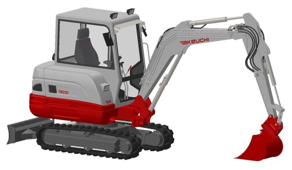 Compact mini crawler excavator - Takeuchi TB230