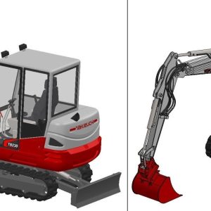 Compact mini crawler excavator - Takeuchi TB230
