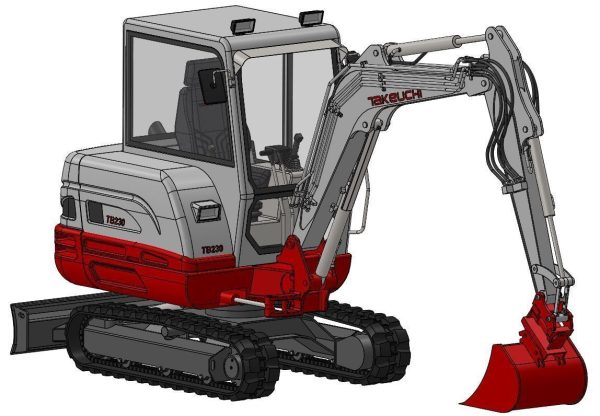 Compact mini crawler excavator - Takeuchi TB230
