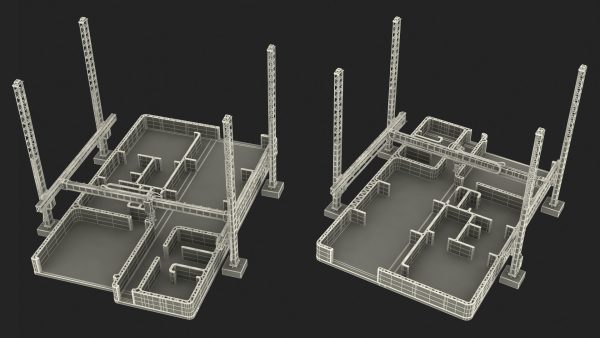 Construction 3D Printer at Work on Building Site