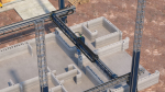 Construction 3D Printer at Work on Building Site