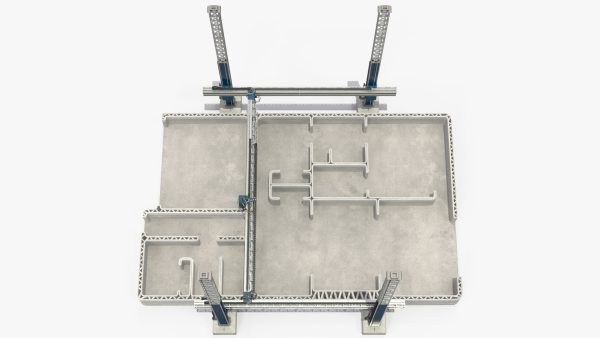 Construction 3D Printer at Work on Building Site
