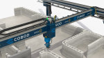 Construction 3D Printer at Work on Building Site