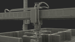 Construction 3D Printer at Work on Building Site