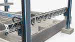 Construction 3D Printer at Work on Building Site