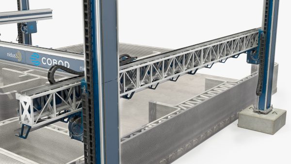 Construction 3D Printer at Work on Building Site
