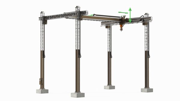 Construction 3D Printer Module Rigged