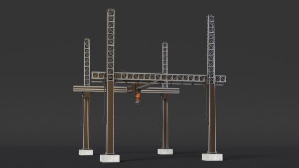 Construction 3D Printer Module Rigged
