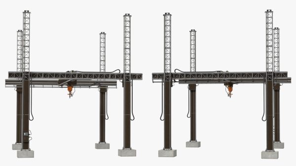 Construction 3D Printer Module Rigged