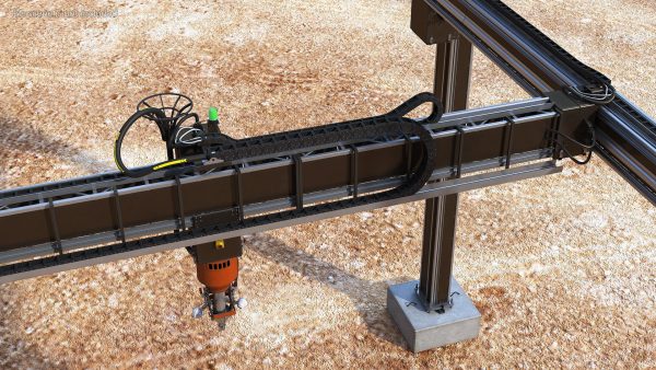 Construction 3D Printer Module Rigged