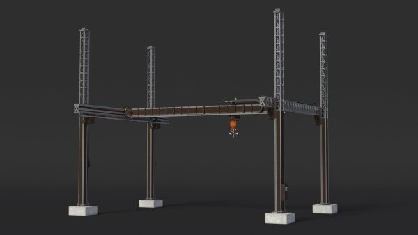 Construction 3D Printer Module Rigged