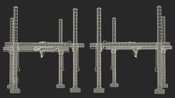 Construction 3D Printer Module Rigged