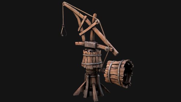 Construction Crane Medieval Quarry