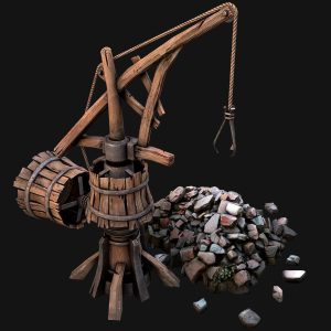Construction Crane Medieval Quarry