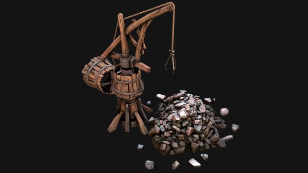 Construction Crane Medieval Quarry