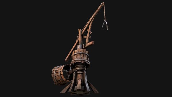 Construction Crane Medieval Quarry