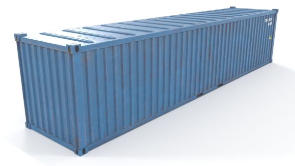 Container 40ft low poly PBR