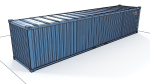 Container 40ft low poly PBR