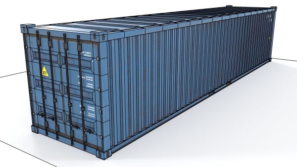 Container 40ft low poly PBR