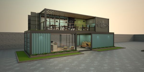 Container Cafe and Office - Not Include OBJ Files