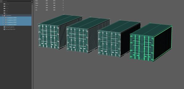 Container Low Poly shipping