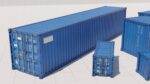 Containers - 5 sizes - Blue