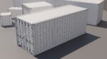 Containers - 5 sizes - Blue