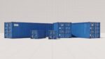 Containers - 5 sizes - Blue