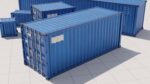 Containers - 5 sizes - Blue
