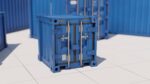 Containers - 5 sizes - Blue