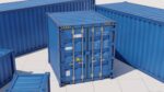 Containers - 5 sizes - Blue