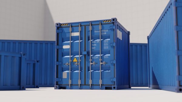 Containers - 5 sizes - Blue