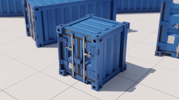 Containers - 5 sizes - Blue