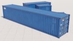 Containers - 5 sizes - Blue