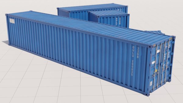 Containers - 5 sizes - Blue