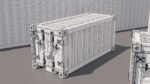 Containers - 5 sizes - Blue