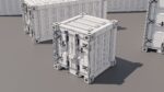 Containers - 5 sizes - Blue